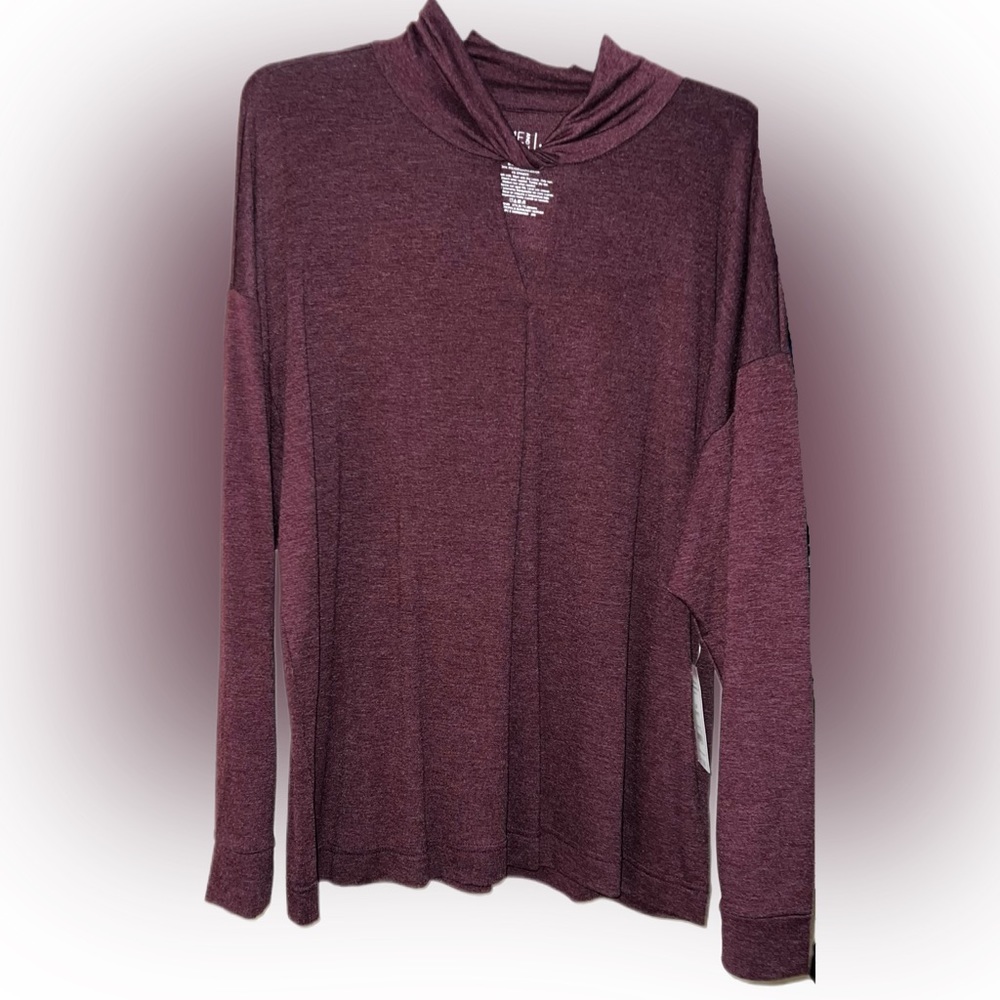Time & Tru Twist Neck Long Sleeve Top size M NWT